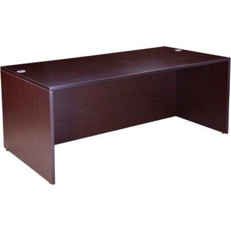 NORSTAR OFFICE PRODUCTS - KLANG MALAYSI Interion Desk Shell, 71inW x 36inD, Mocha O-695933MC